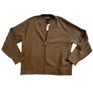 Banana Republic Brown Zip-Up Sweater